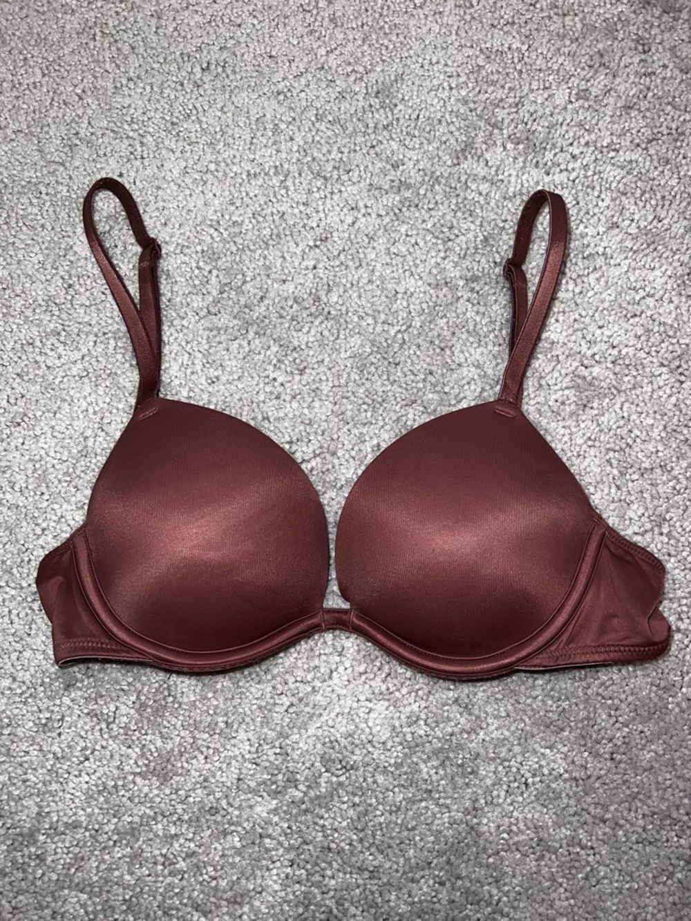 Victoria's Secret Wear Everywhere Super Push Up Bra in Deep Wine